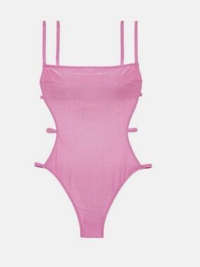 PINK Victoria's Secret Pink One-Piece Cutout Swimsuit